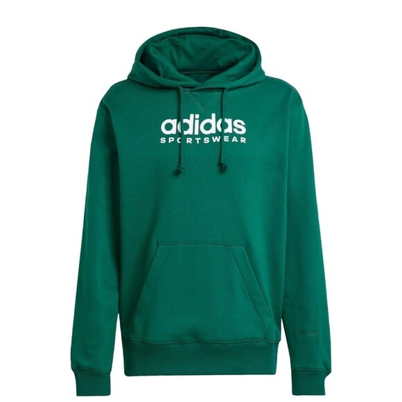 adidas Men's All Szn Fleece Hoodie Size XL Collegiate Green Brand New - Picture 2 of 6